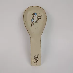 Spectrum Designz Spring Bird Bluebird Songbird Spoon Rest Ceramic 2019 Rustic C - Picture 1 of 5