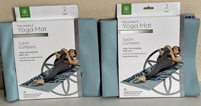 Gaiam Yoga Exercise Mat (2MM) Foldable 68 L X 24 W X2mm Lot Of 2 New - Image 1 of 2