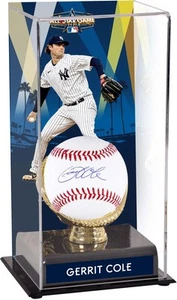 Gerrit Cole Yankees Signed Baseball & 2022 ASG Gold Glove Display Case w/Image - Picture 1 of 1