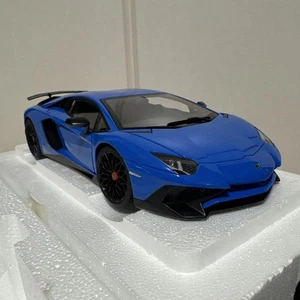 Autoart 1/18 Lamborghini Aventador SV Blue Diecast Model Car Complete Set - Picture 1 of 7