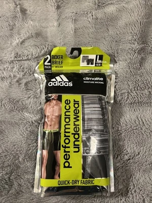 adidas Performance Long Boxer Brief Men's  Underwear Size L - 5" Inseam - 2 Pack - Image 1 of 4
