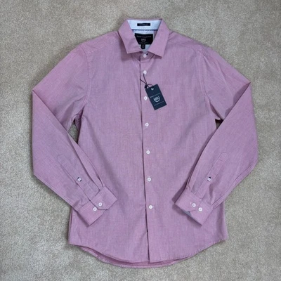 Report Collection Mens Dress Shirt Modern Fit Pink Patterned Size M NWT - Image 1 of 4