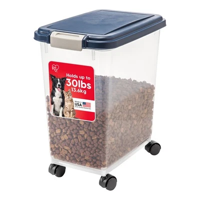 IRIS USA Airtight 狗粮储存容器,最大 30 磅,可连接车轮... — 第 1/4 张图片