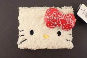 Hello Kitty PASSCASE ID Document Holder 34777-9 Soft Fuzzy Fabric & Red Bow NOS - Picture 1 of 7
