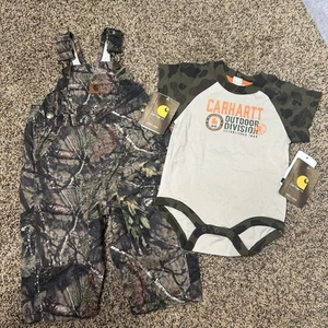 Neu mit Etikett Carhartt Baby Junge tarnfarbene Overalls und einteiliges Outfit Größe 6 Monate Paket - Bild 1 von 10