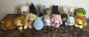 Ganz Webkinz Plush Lot of 17 with 2 Codes Golden Retriever & Bullfrog - Picture 1 of 3