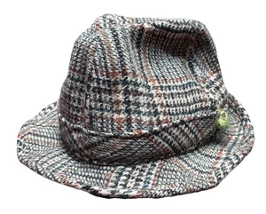 Donegal Handwoven Tweed Hat Fedora Wool Plaid Ireland Sz 7 57 Michael McGinaghey - Picture 1 of 9