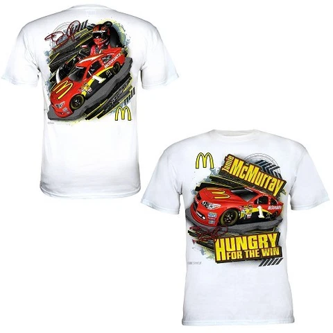 Jamie McMurray Chase Authentics #1 McDonald's White Draft Tee FREE SHIP! Cover