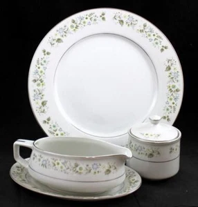 Imperial Japan Wild Flower Konvolut Hackteller Sauciere und Zuckerdose 745 - Bild 1 von 5