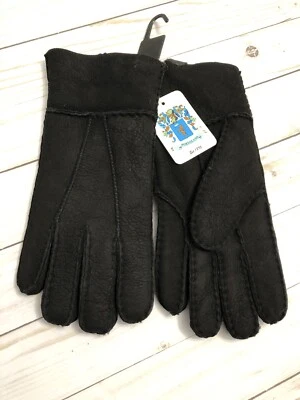 Luvas masculinas Portolano de lã/couro pele de carneiro tamanho M/M unissex - Imagem 1 de 4