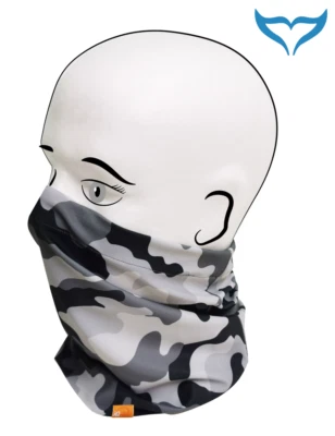 iQ UV 50+ Mund Nase Maske grey Camouflage Alltagsmaske Tube Tuch grau Tarn Multi