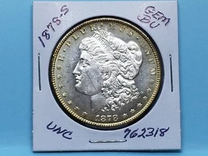 1878-S $ MORGAN SILVER DOLLAR GEM BU FROSTY WHITE TONED RIM #762318-67DD - Picture 1 of 4