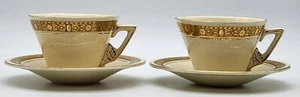 Burgess & Leigh Burleigh Ware Tea Cup Duos (2) #4696 Art Deco Made In England - Picture 1 of 24