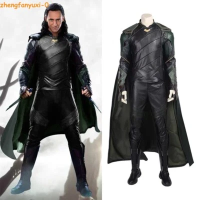 Avengers Thor: Ragnarok Loki Laufyson Disfraz Chaleco Capa Zapatos Trajes Foto 1 de 4