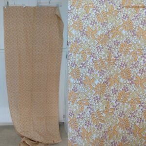 Vintage Peachy Leaves Cotton Fabric 3 Yards 