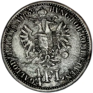 Moneta AUSTRIA 1/4 fiorino 1862 A VF molto bella - Foto 1 di 7