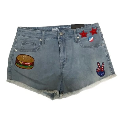 Новый с Ярлыками Mossimo Wm's 10/30 Вт 4 июля мира Мисс независимость Jean шорты бургер - Изображение 1 из 4