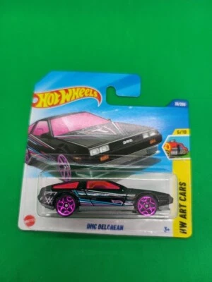 Diecast Hot Wheels 1:66 38/250 5/10 De Lorean Dmc/Hw Art Cars Ritorno al futuro - Immagine 1 di 4