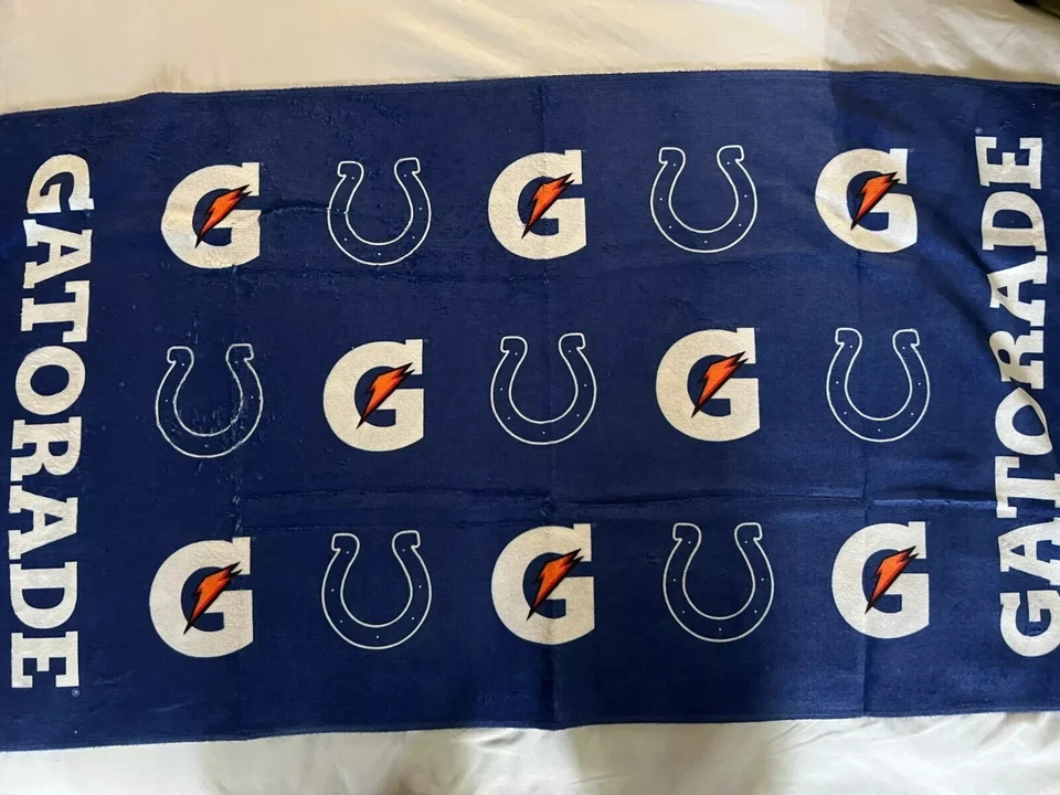 Indianapolis Colts NEW NFL Pro Team WinCraft Teal Gatorade Sideline Towel 41x21 - Image 1 of 4