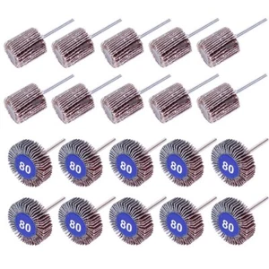 AUTOTOOLHOME 20PCS Abrasive Flap Wheel Sander 80 Grit 1/8" Shank Diameter 32mm - Picture 1 of 8