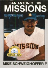 1988 San Antonio Missions Best Platinum #10 Mike Schweighoffer