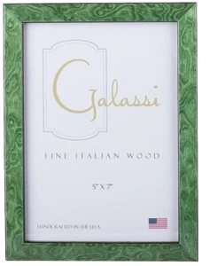 F. G. Galassi handgefertigter feiner italienischer Holzrahmen grün Wurzelholz 5x7" 23857 - Bild 1 von 1