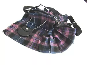FASHION WOMENS & GIRL DESIGNER HANDBAG SHOULDER BAG MASSENGER BAG TARTAN PURPLE - Picture 1 of 1