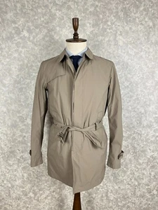 Mens Herno Beige Nylon Lightweight Belted Trench Coat Size 40, EU 50 - Picture 1 of 14