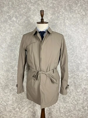 Mens Herno Beige Nylon Lightweight Belted Trench Coat Size 40, EU 50 - Image 1 of 4