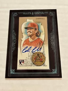 2023 TOPPS ALLEN & GINTER CORBIN CARROLL 8/25 BLUE FRAMED ON CARD ROOKIE AUTO B2 - Picture 1 of 2