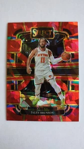 2023-24 Panini Select Jalen Brunson Concourse Red Cracked Ice #7 Knicks - Picture 1 of 3