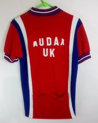 Camiseta deportiva de ciclismo vintage años 70 AUDAX Reino Unido (L)  Foto 1 de 3