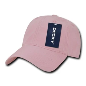 Relaxed Washed Cotton Cap - Pink Hat, Metal Buckle (Decky 205-PINK) - Picture 1 of 4