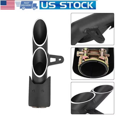 Tubo silenciador escape moto doble salida universal moto accesorios 51mm Foto 1 de 4