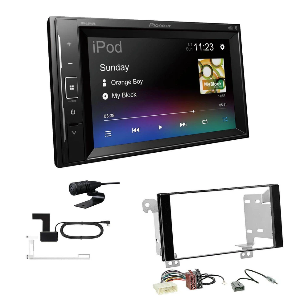Pioneer DMH-A240DAB Autoradio Bluetooth DAB Siri für Subaru Forester piano black