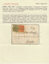 1856 18 LUG C.5+25 MISTA SAS 1a+8 BEN MARGINATI SU LETTERA MIGNON CON TESTO DA P