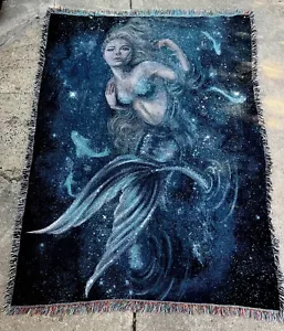 Pure Country Weavers Tapestry Blanket Mermaid Woven 50x68 Cotton Throw Tortoise - Picture 1 of 3