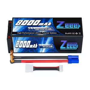 Zeee 4S 15.2V Lipo Akku 8000mAh 130C 5mm Bullet to EC5 -Stecker HV-LiPo Batterie - Bild 1 von 8