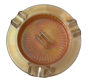 Cenicero Imperial de Vidrio Caléndula Iridiscente con Soporte para Libro de Cerillas Vidrio de Carnaval - Imagen 1 de 6