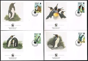 Falkland Islands 1991 ☀ W.W.F. - Penguins ☀ 4x FDC - Picture 1 of 1