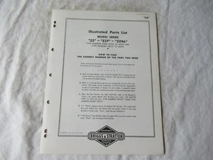 Briggs & Stratton ZZ ZZP ZZR6 engine parts list catalog manual - Picture 1 of 3