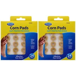 48x Corn Pads Foam Cushions Adhesive Rings Pain Relief Protective Foot Plasters - Picture 1 of 11
