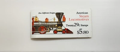 1993 American Steam Locomotives 20 Stamp Booklet, #2843-2847 Unused - Image 1 of 2