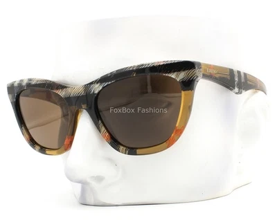 Очки солнцезащитные Burberry BE 4435 4146/73 классические коричневые черные клетчатые с чехлом - Изображение 1 из 4