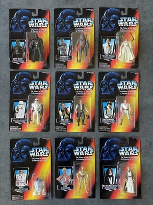 Star Wars POTF2 Canadian Red Card Complete Series 1 First Wave Of 9 x Figures - Image 1 of 4