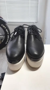 Ash Katia Women Black Leather Platform Shoes Size 6.5 EU 40 - Picture 1 of 6