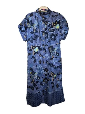 BNWT White Stuff Reno Linen Button Up Shirt Dress Blue Size 12 RRP £85 Summer - Image 1 of 4