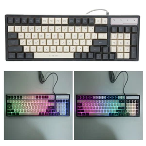 Gaming Keyboard RGB LED Backlight Mechanical Waterproof Compact 96 Keys USB NEW - Afbeelding 1 van 12