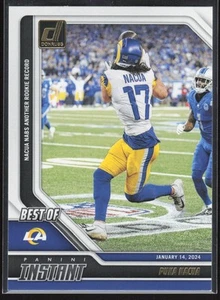 2024 Donruss #9 Puka Nacua Best of Panini Instant Los Angeles Rams - Foto 1 di 2