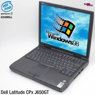DELL LATITUDE CPx J650GT NOTEBOOK LAPTOP WINDOWS 98 COM PARALLEL PORT OLD GAMES - Bild 1 von 4